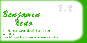 benjamin nedo business card